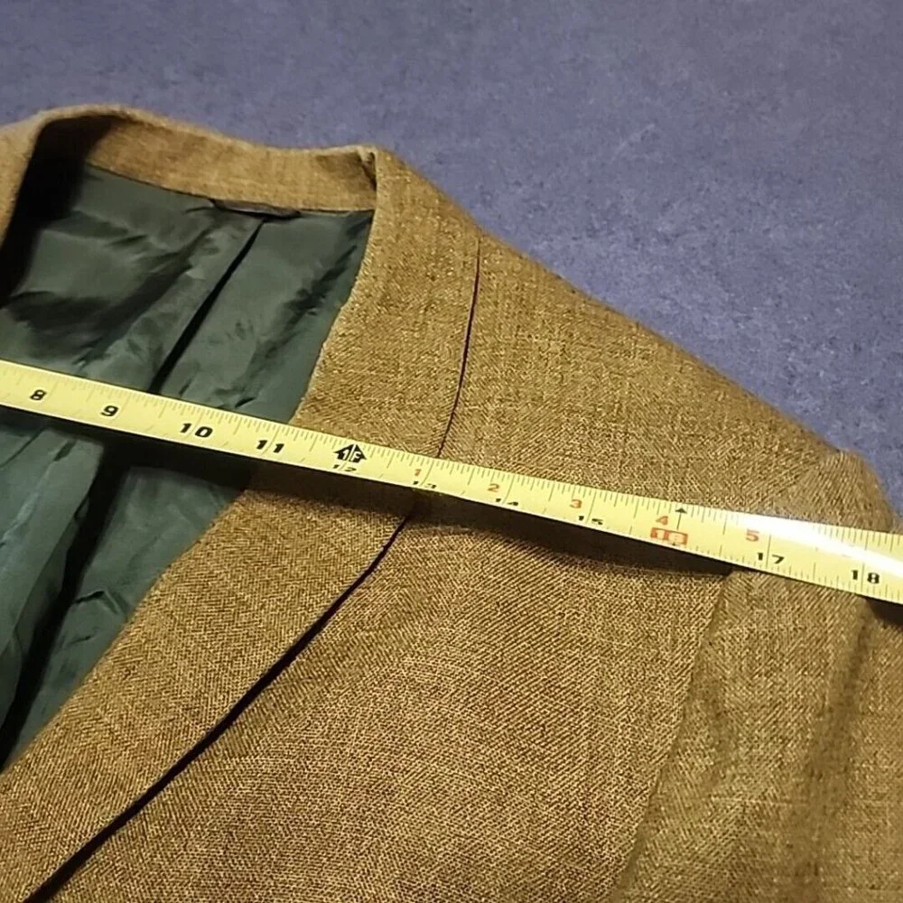 Men's Vintage 1960's The Gay Blade Heathered Moss Green Single Button Blazer - Picture 7 of 10